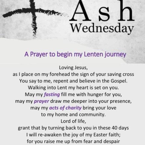 A prayer to begin our Lenten JourneyAsh Wednesday for Families